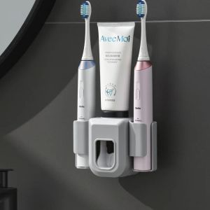 Heads Murd Mall Automatic Denkerpaster Dispenser Double Hole Électricité Brosse de dents Brosse à dents Brosse de salle de bain Accessoires de salle de bain