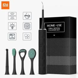 Heads Xiaomi Electric Ultrasonic Dental Calculus Remover Dentr Dentner Nettoying Détage Whitening Scaleur Brosse à dents Sage oral