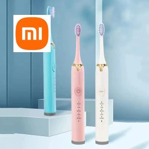 Têtes Xiaomi Ultrasonic Sonic Electric Brosse de dents USB Charge dentaire rechargeable Brosse de dents de blanchiment électronique lavable puissants