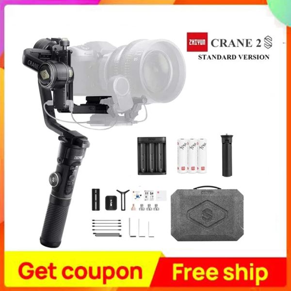 Heads Zhiyun Crane 2S 3axis Handheld Gimbal Stabilizer Bluetooth 5.0 pour canon pour Sony Nikon DSLR Camera Crane2s pour Ronin S