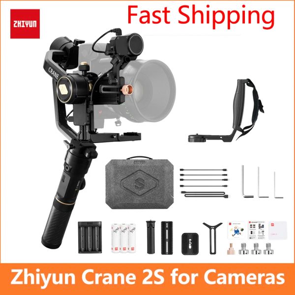 Têtes Zhiyun Crane 2s Crane 2 3axis Stabilisateur de cardan portable pour le canon Nikon Sony Panasonic DSLR Cameras 80D 90D BMPCC 6K 5D3