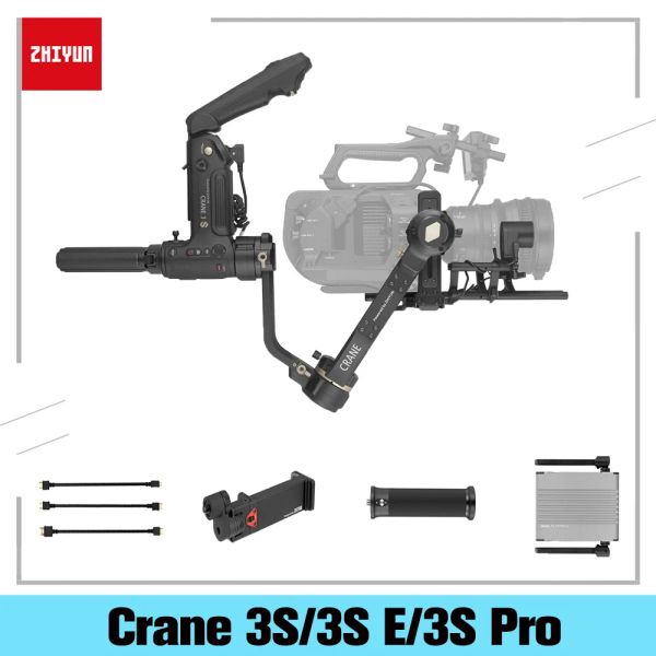 Cabezales Zhiyun CRANE 3S/3SE 3 ejes cardán de mano estabilizador de cámara DSLR para Sony A7M3 A6500 Canon 6D Panasonic GH4 GH5 Nikon D850