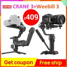 Heads Zhiyun Crane 3S Pro Weebill 3 3Axis Camera Gimbal Handheld Stabilizer 6,5 kg DSLR Camcorder Videocamera's Weebill S Power Plus