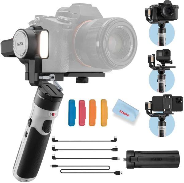 Heads Zhiyun Crane M2S Camera Gimbal 3axis Handheld Video Stabiliszer pour une caméra sans miroir, une caméra d'action, un smartphone, pour Sony A6000