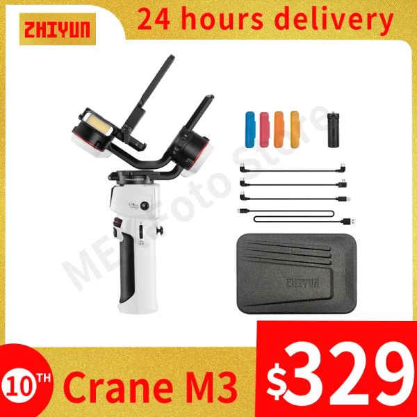 Têtes Zhiyun Crane M3 Cardan pour caméras sans miroir Smartphone Action Cam Stabilisateur de poche pour caméra iPhone 13