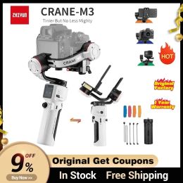 Heads ZHIYUN Crane M3 Handheld Stabilizer Gimbal voor Mirrorless Camera Actie Camera voor Gopro Sony Canon Nikon iPhone PK SMOOTH X