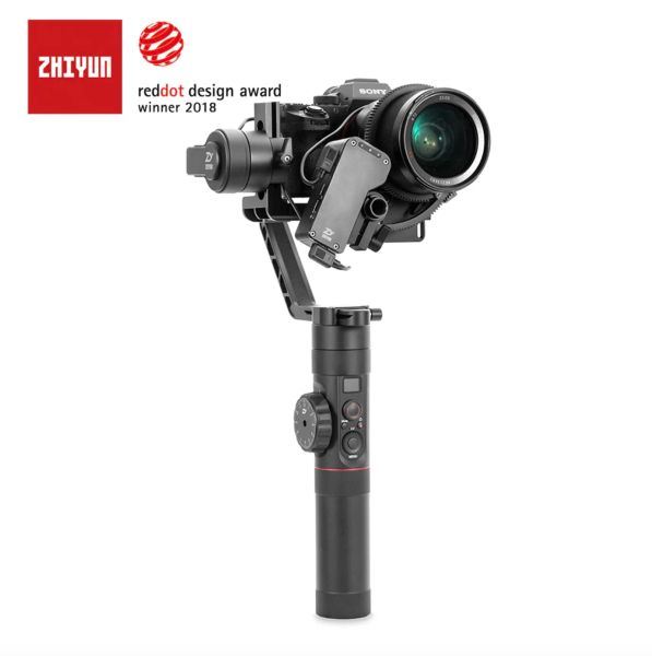 Heads Zhiyun Official Crane 2 3axis Camera Stabilisateur pour tous les modèles de caméra sans miroir DSLR Canon 5D2 / 3/4 avec servo Suivre Focus