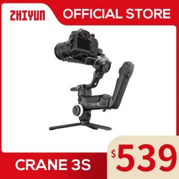 Têtes ZHIYUN grue officielle 3S/Crane 3SE 3 axes stabilisateur de poche bras extensible charge utile 6.5 KG pour caméras vidéo DSLR cardan