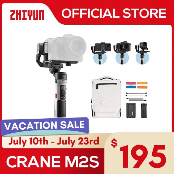 Heads Zhiyun Official Crane M2S 3axis Mirrorless Cameras Gimbal Gimbal Stabilizer pour Sony Canon Action Compact Camera iPhone 14