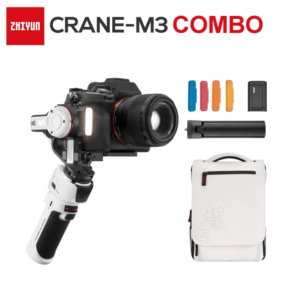 Heads Zhiyun Official Crane M3 Gimbal pour les appareils photo sans miroir Action Smartphone CAM Handheld Stabilizer pour l'appareil photo iPhone 13