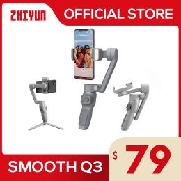 Cabezales Zhiyun Smooth Q3 Phone Gimbal 3axis estabilizador de mano para iPhone 14 Pro Max /Xiaomi /Huawei vs Dji OM 5