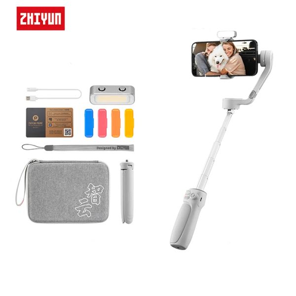 Heads Zhiyun officiel Smooth Q4 Smartphone Gimbal 3axis Handheld Stabilising Phone Gimbals pour iPhone 13 Pro Max / Huawei / Samsung / Xiaomi