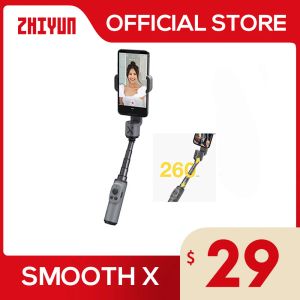 Heads zhiyun officiel lisse x téléphone gimbal selfie stick stabilisateur stabilisateur smartphone palo pour iPhone samsung huawei xiaomi redmi