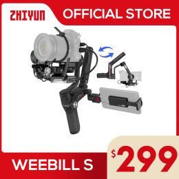 Cabezas Zhiyun Weebill S 3axis Gimbal Gimbal Handheld Estabilizador Transmisión de imagen para Canon Sony, etc. Pantalla OLED sin espejo de cámara espejo