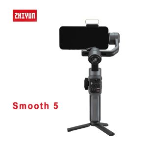 Têtes Zhiyun Smooth 5 Combo Stabilisateur de cardan portable 3 axes avec moteur puissant pour smartphone iPhone Android téléphone portable photo vidéo