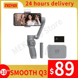 Heads Zhiyun Smooth Q3 / Q4 Gimbal Smartphone 3axis Phone Gimbals Stabilisateur pour iPhone 13 Pro Max / Xiaomi / Huawei vs DJI OM 5