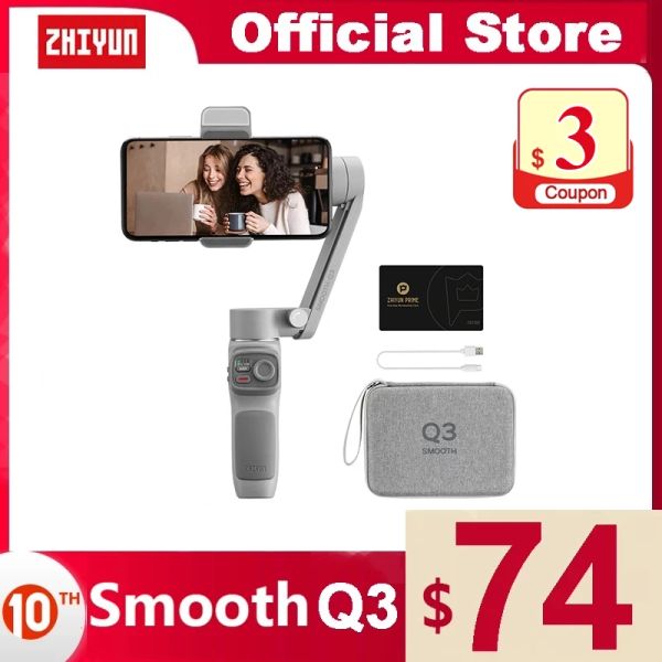 Heads Zhiyun Smooth Q3 estabilizador de cardán para teléfono inteligente para iPhone 13 pro max/Xiaomi/Huawei/Samsung Xiaomi VS DJI OM 5 estabilizador de teléfono