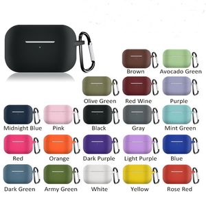 Accesorios para auriculares, fundas de silicona para Apple airpods Pro airpod 3, funda protectora para auriculares inalámbricos con Bluetooth, estuche de carga