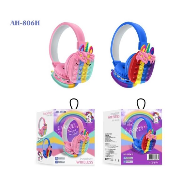 Auriculares Ah-806h Unicorn Cartoon Descompresión Auriculares inalámbricos Bluetooth Fabricante al por mayor