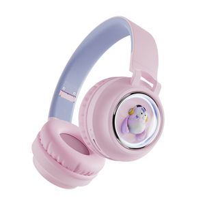 Headset Bluetooth -hoofdtelefoon draadloze cartoonfiguur ademen lichte gaming oortelefoons met microfoon