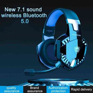 Headsets 2021 Nieuwe gaming hoofdtelefoon headset Deep Bass Stereo Wired/Wireless Gamer oortelefoon microfoon voor PS4 -telefoon PC -laptopaccessoires T220916