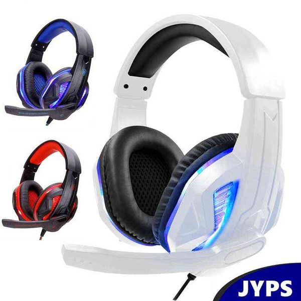 Auriculares auriculares 2021 PC Gamer auriculares con micrófono auriculares para juegos para teléfonos para adultos para PS4 PlayStation 5 Aurel de jugadores de bajo estéreo de Xbox T220916