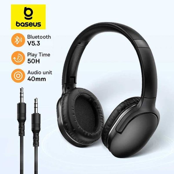 HeadSets BaseUS D02 Pro Wireless Elecphones Bluetooth Elecphones 5.3 Écouteurs de sport Sports Téléphone Fone Bluetooth Écouteurs J240508