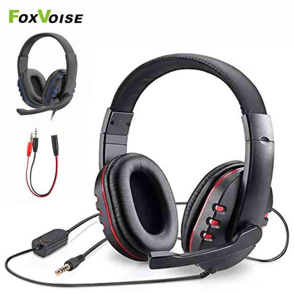 Auriculares Bass Sound Auriculares para computadora PC Laptop 3.5mm Micrófono con cable Gamer Auricular para PS4 Xbox Game con micrófono HIFI Gaming Headset T220916