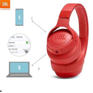 Headsets JBL Tune 710BT Wireless Bluetooth 5.0 Hoofdtelefoon T710BT Pure Bass oortelefoon Ruisreductie Gaming Sportsheadset T220916