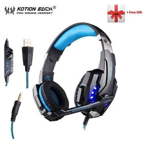 Casques KOTION CHAQUE G9000 Jeu Casque 3.5mm Écouteurs PS4 Casque Gaming Casque Avec Micro Pour PC Portable Playstation 4 T220916