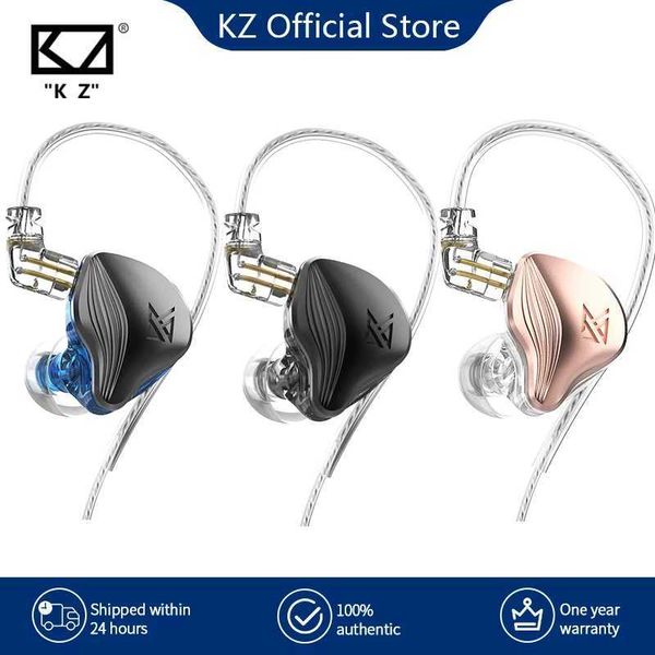 Casques KZ ZEX 1 électrostatique 1 dynamique dans l'oreille moniteur bouchons d'oreilles câble détachable casque antibruit Sport jeu casque J240123