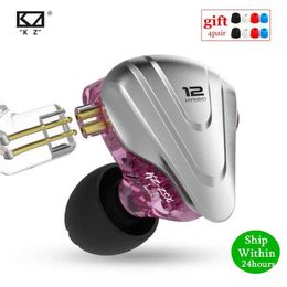 Headsets KZ ZSX Terminator 5BA+1DD 12 Unit Hybride oortelefoons HIFI Metalen headset Muziek Sport KZ ZS10 PRO AS12 AS16 ZSN PRO C12 DM7 J240123