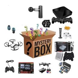 Auriculares Bolsa de la suerte Cajas misteriosas Existe la posibilidad de abrir el juego Reproductor Teléfono móvil Cámaras Drones Consola de juegos Reloj inteligente Auricular Más regalo