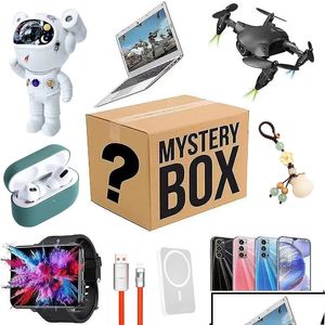 mystery box-headsets Lucky Bag Er is een kans om te openen Mobiele telefooncamera's Drones Gameconsole Smart Watch-oortelefoon mystery boxen elektronica hoofdtelefoontas