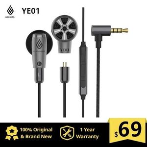 Headsets LUN SHENG YE01 hoofdtelefoon met platte kop HIFI bas 0,78 mm bedraad koortsgraad met tarwe 8 vervangbare lijn dubbele pin-type oortelefoon J240123