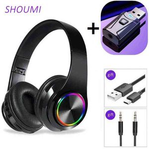 Headsets Annulation de casques sans fil avec micro casque Bluetooth pliable et tablette PC TV Adaptateur Bluetooth Gaming TV Music Gift T220916