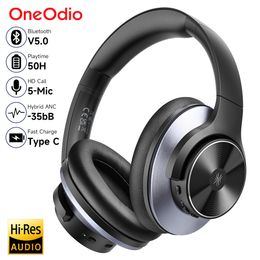 Headsets Oneodio A10 Hybride Actieve ruisonderdrukking Hoofdtelefoon Bluetooth met Hi-Res Audio over Ear Wireless Headset ANC met microfoon 230518