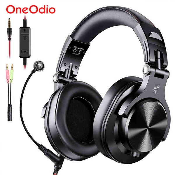 Casques Oneodio A71 Casque de jeu Studio DJ Casque stéréo sur l'oreille Casque filaire avec microphone pour PC PS4 Xbox One Gamer T220916