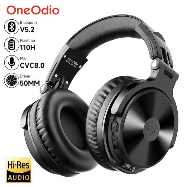 Oneodio Bluetooth casque sans fil avec Microphone 110Hr haute résolution sur l'oreille Bluetooth 5.2 casque écouteur pour téléphone PC sport J240123