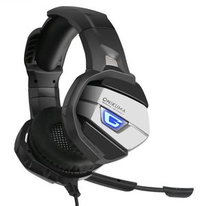 ONIKUMA – casque de jeu amélioré, Super Bass, suppression du bruit, stéréo, LED, avec Microphone, pour PS4, Xbox, PC, ordinateur portable