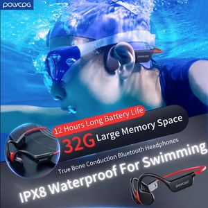 Headsets POLVCDG Beengeleiding Headset IPX8 32GB RAM 5 Bluetooth 5 3 Draadloos met microfoon Waterdicht Zwemmen 2023 231007