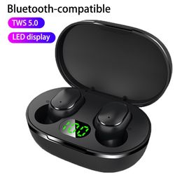 HEADsets TWS E6S Bluetooth-oortelefoon Draadloze Bluetooth-HEADset Ruisonderdrukkende HEADsets met microfoon HOOFDTELEFOON 230923