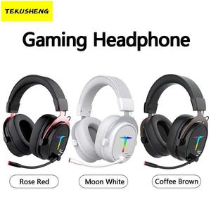 Headsets draadloze Bluetooth oortelefoon microfoon 2.4G RGB licht eSports gaming oortelefoons computer en mobiele universele pc/PS4/PS5/Xbox J240508