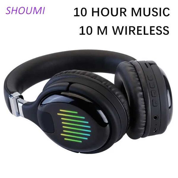 Auriculares Auriculares inalámbricos Auriculares Bluetooth Auriculares de música de 10 horas Soporte plegable Reproducción de tarjeta SD TF con micrófono para juegos de música J240123