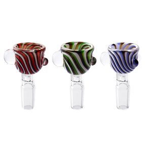 Hoofdshop214 G054 Rookpijp brede boorglas kom 14 mm 19 mm mannelijke heldere gewricht big stip pruiken as van catcher bubbler bubbers pijpen glazen water bongs kommen