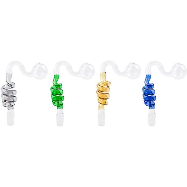 Headshop214 G113 Pipe À Fumer Dab Rig Bong Outil 30mm OD Bol 10mm 14mm 19mm Mâle Femelle Coloré Tube Tordu Bols En Verre