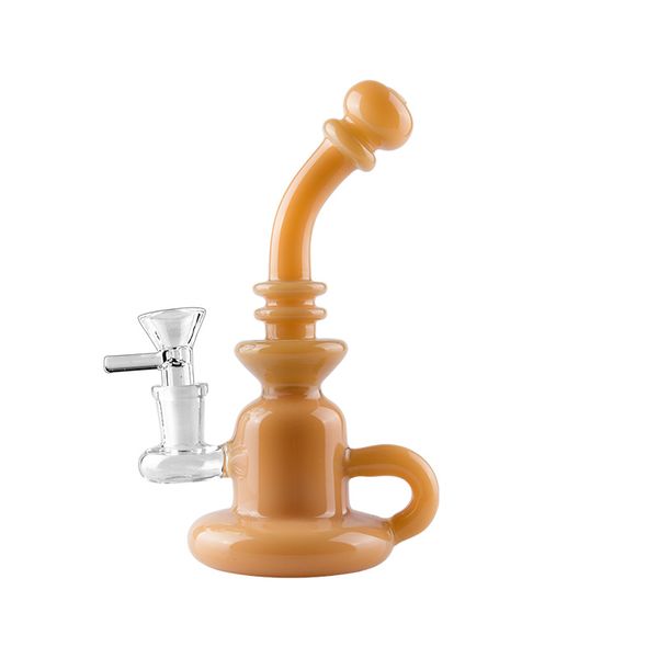 Headshop214 GB046 Verre colorée Bong DAB RIGNE FUMER PIPE D'AUTRÉE BULLAGE DE 18,5 CM