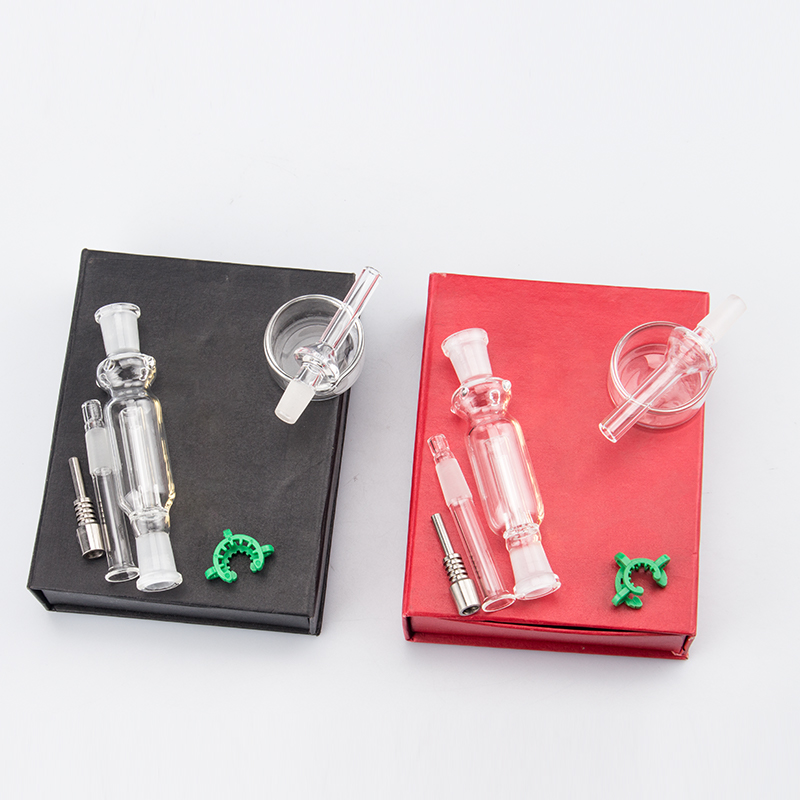 Headshop214 Titanium Nail Dab Rig - Spill-Proof Glass Bong for Dabbing and Smoking - 10mm Dish with Gift Box.