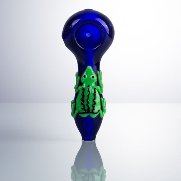 Headshop666 Y170 Tuyaux en verre lumineux Dab Rig d'environ 3,74 pouces Capuchon de carburateur latéral Tuyau à main à flux d'air lisse Style tortue de mer rougeoyante Cuillère à tabac Pipe à fumer