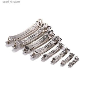 Accessoires pour cheveux 10 pièces Barrette française Style pinces à cheveux à ressort pince automatique réglage de la largeur vierge fournitures d'épingle à cheveux arc en Rhodium pour la fabrication de bijoux L231214